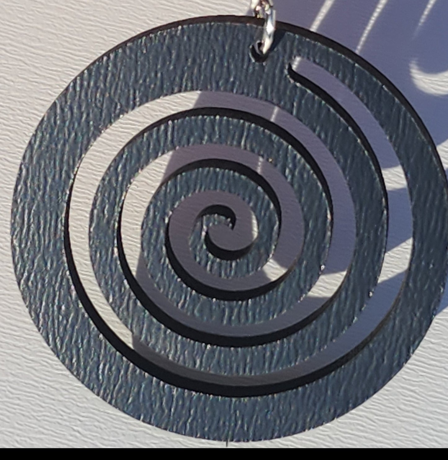 Abstract black swirl earrings