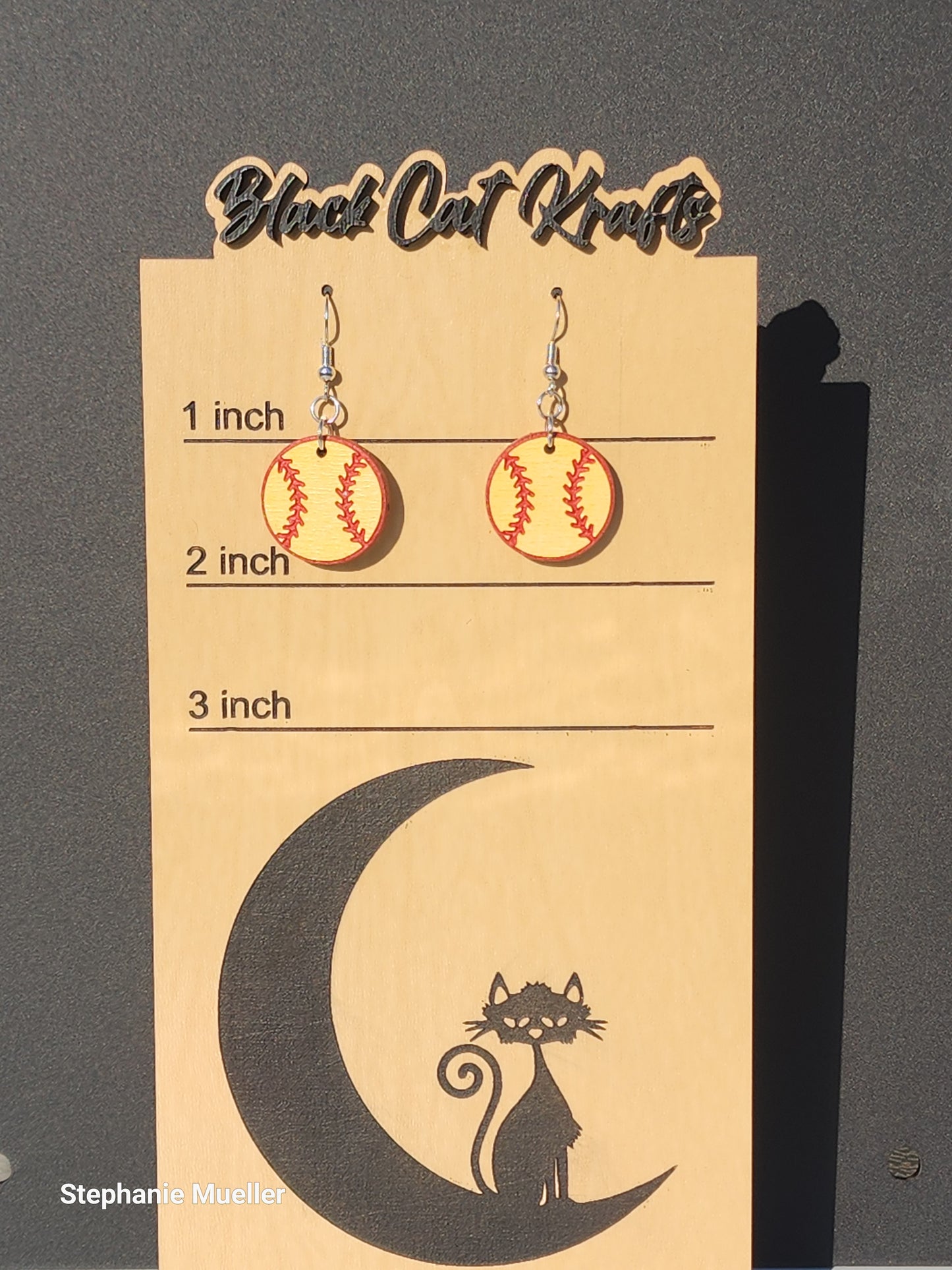 Softball Dangle Sports Earrings
